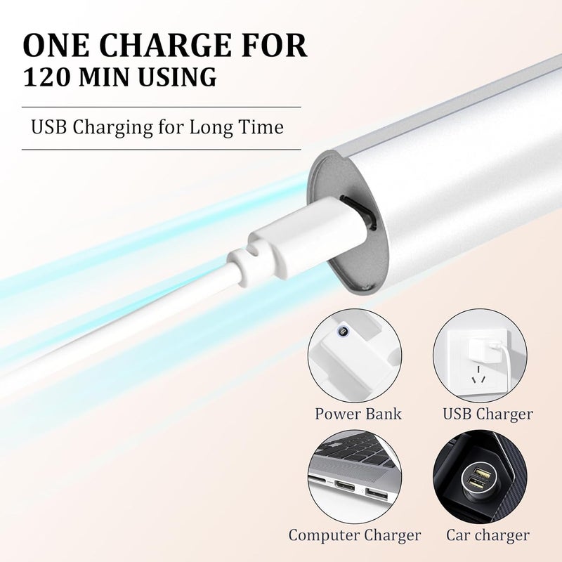 GJX Facial Hair Removal for Women, Electric Painless Rechargeable Facial Hair Remover for Face, Lip, Chin - Image 3